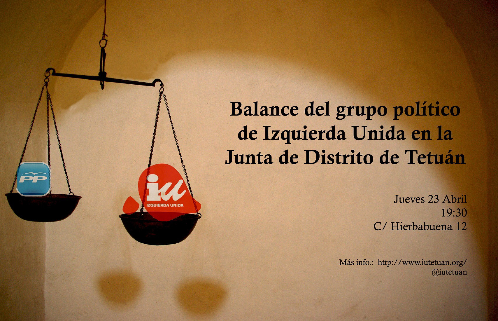 Balance de Izquierda Unida ciclo político 2011-2015 en la Junta Municipal de Distrito de Tetuán