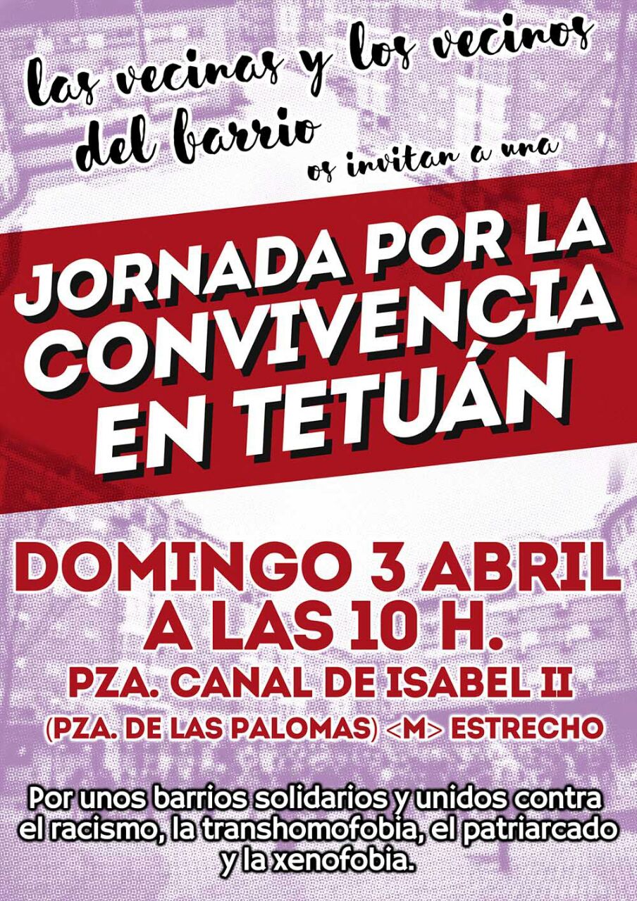 Comunicado sobre la Jornada por la Convivencia realizada en Tetuán el 3 de abril