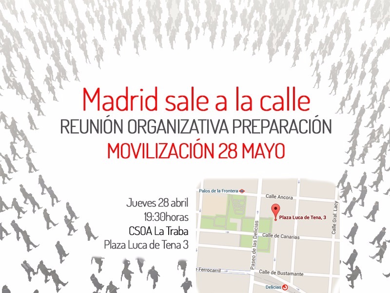 Reunión preparatoria de la movilización del 28 de mayo: ¡¡Madrid sale a la calle!!