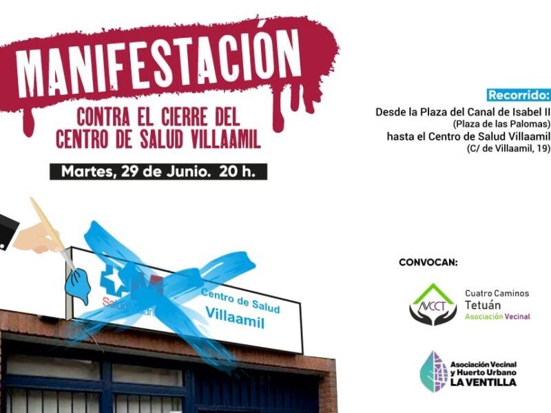 La movilización del barrio es clave para evitar el cierre definitivo del Centro de Salud Villaamil