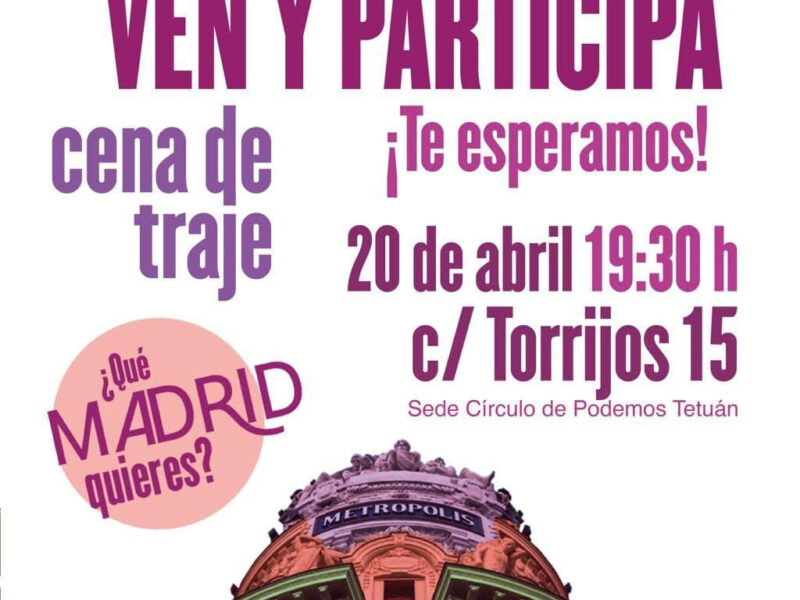 Participa en la campaña electoral en Tetuán de Podemos-IU-Alianza Verde